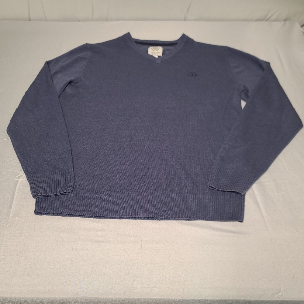 Field & Stream V Neck Sweater Large Mens Embroidered Logo Heavyweight